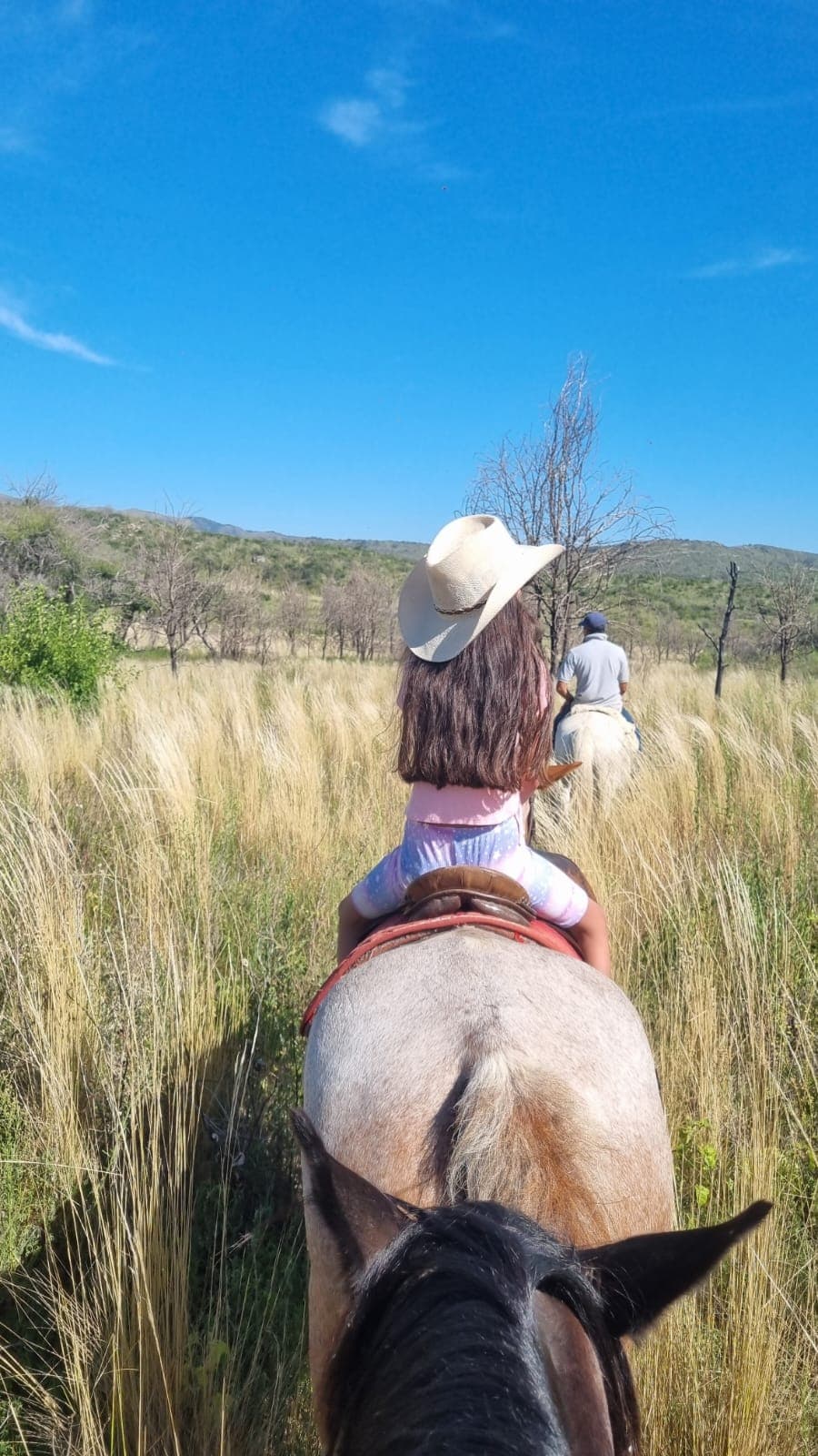 Familias en cabalgata grupal