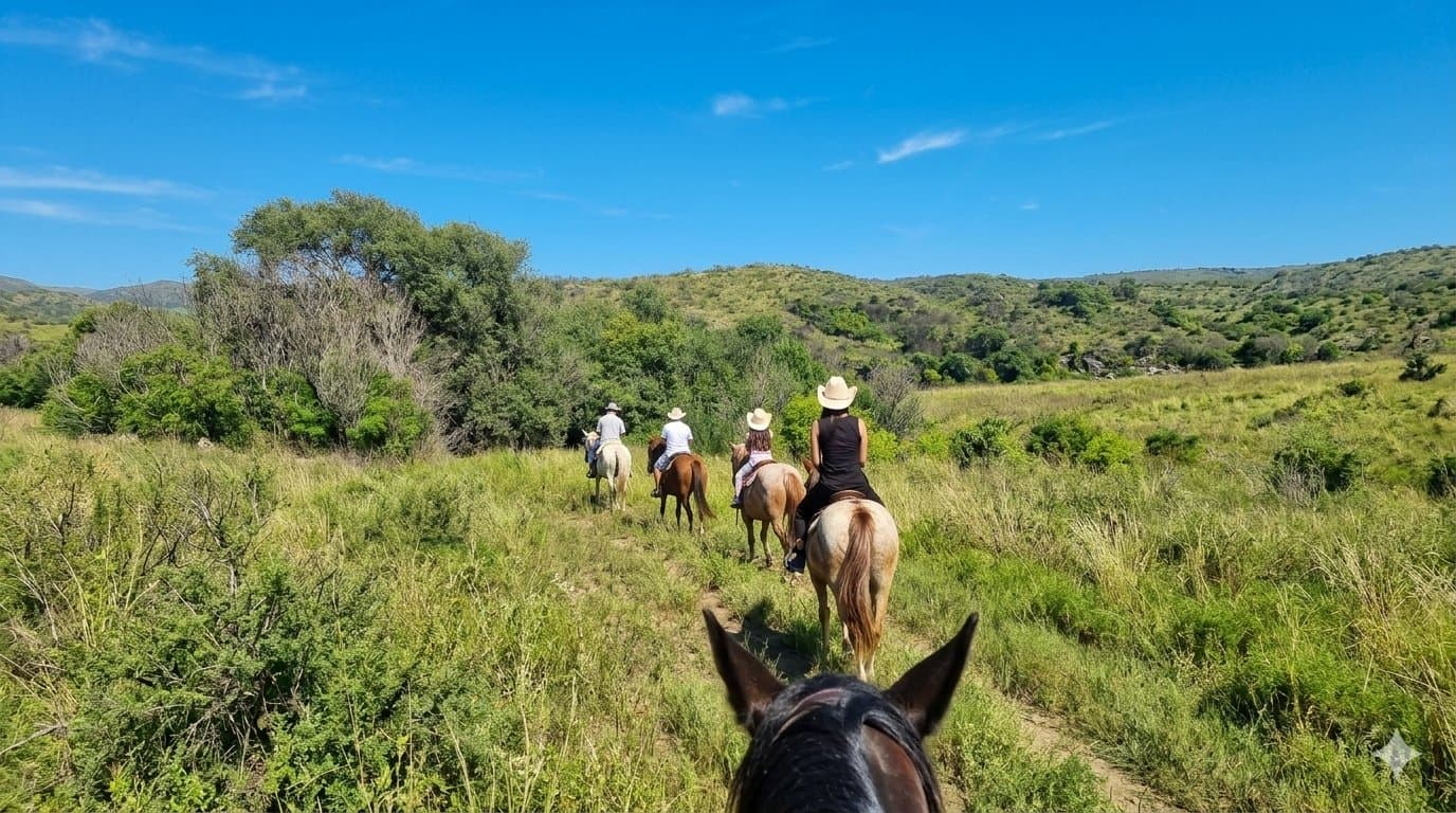 Grupo en cabalgata panorámica