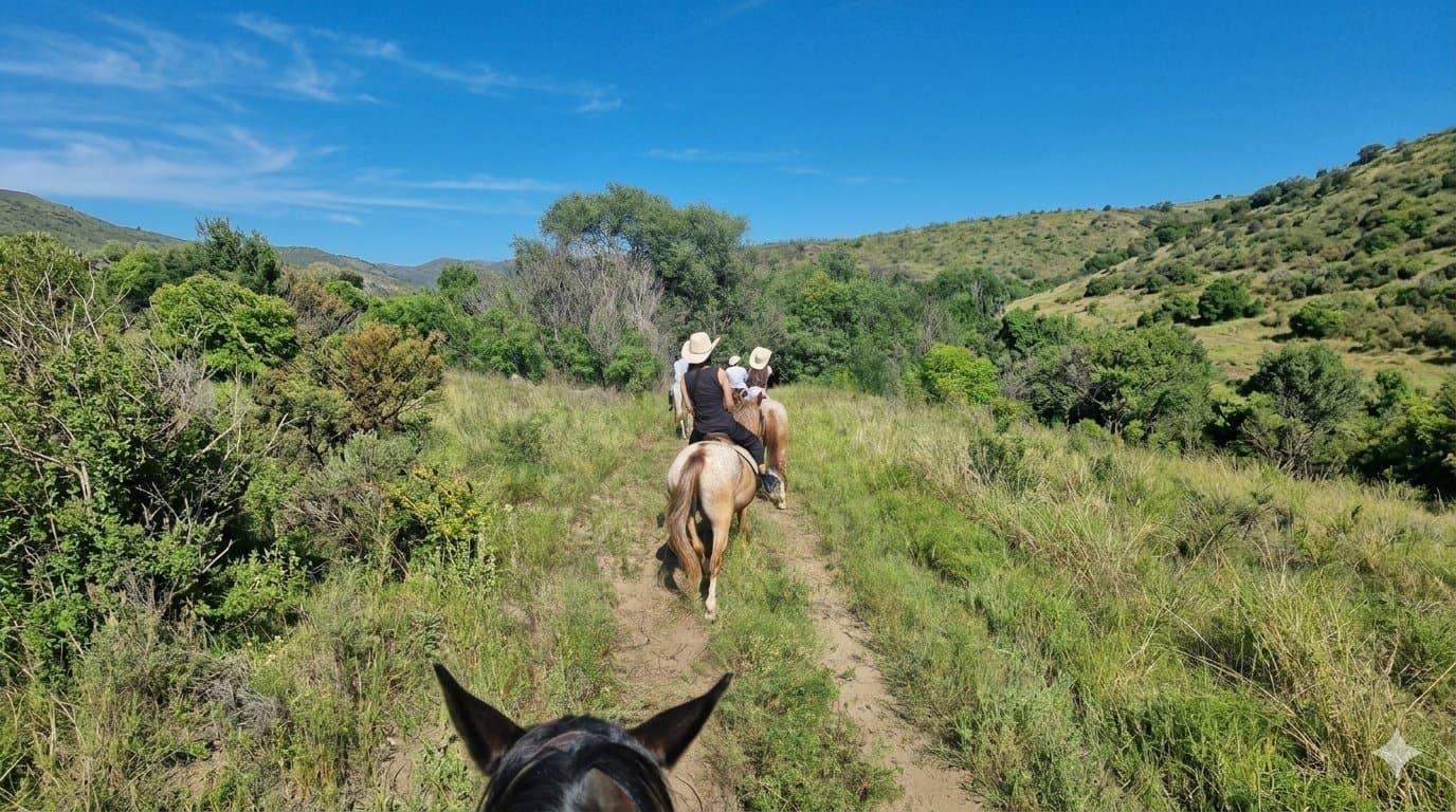 Cabalgata en sendero serrano